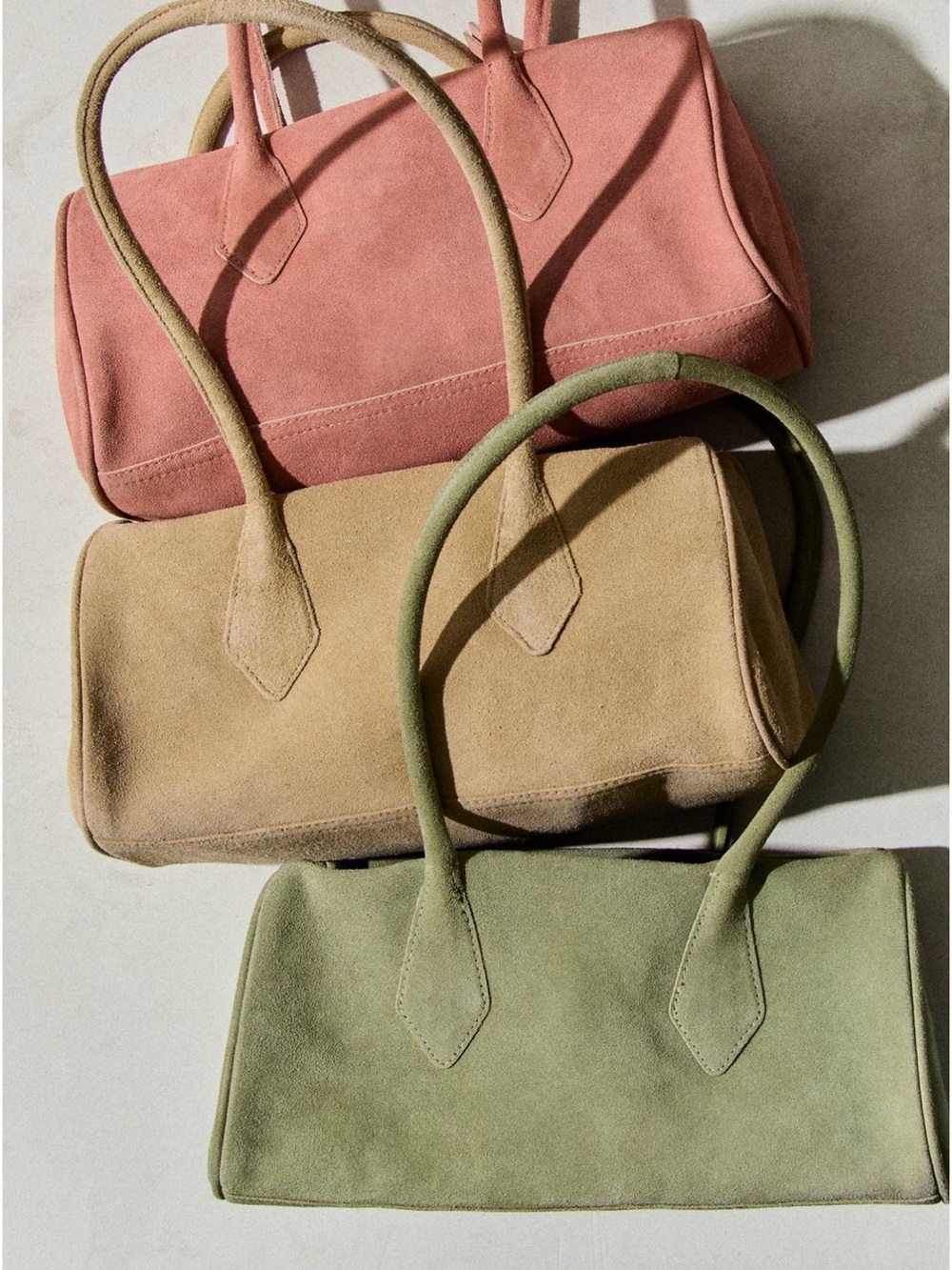 Free People Suede Barrel Bag in Apricot (pink) 🍌 Banana , and Chocolate 🍫 !! - Picture 2 of 9